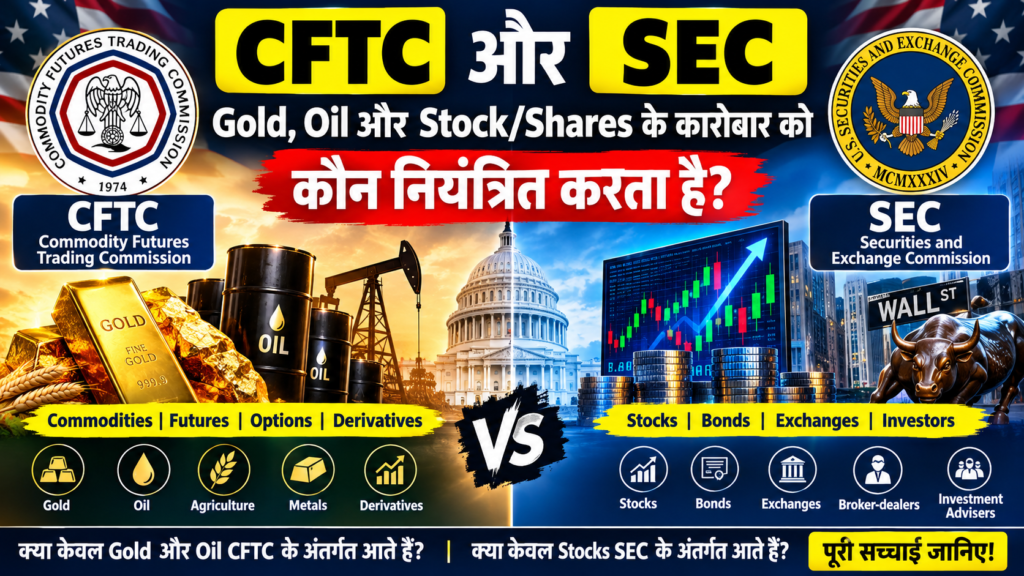 CFTC और SEC: Gold, Oil और Stock/Shares के कारोबार को कौन नियंत्रित करता है?